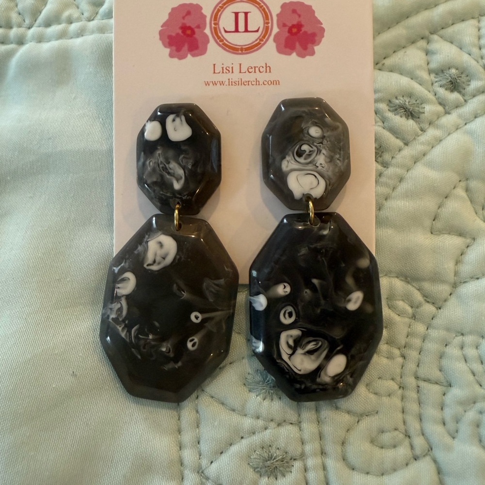 New Lisi Lerch Black and White Earrings